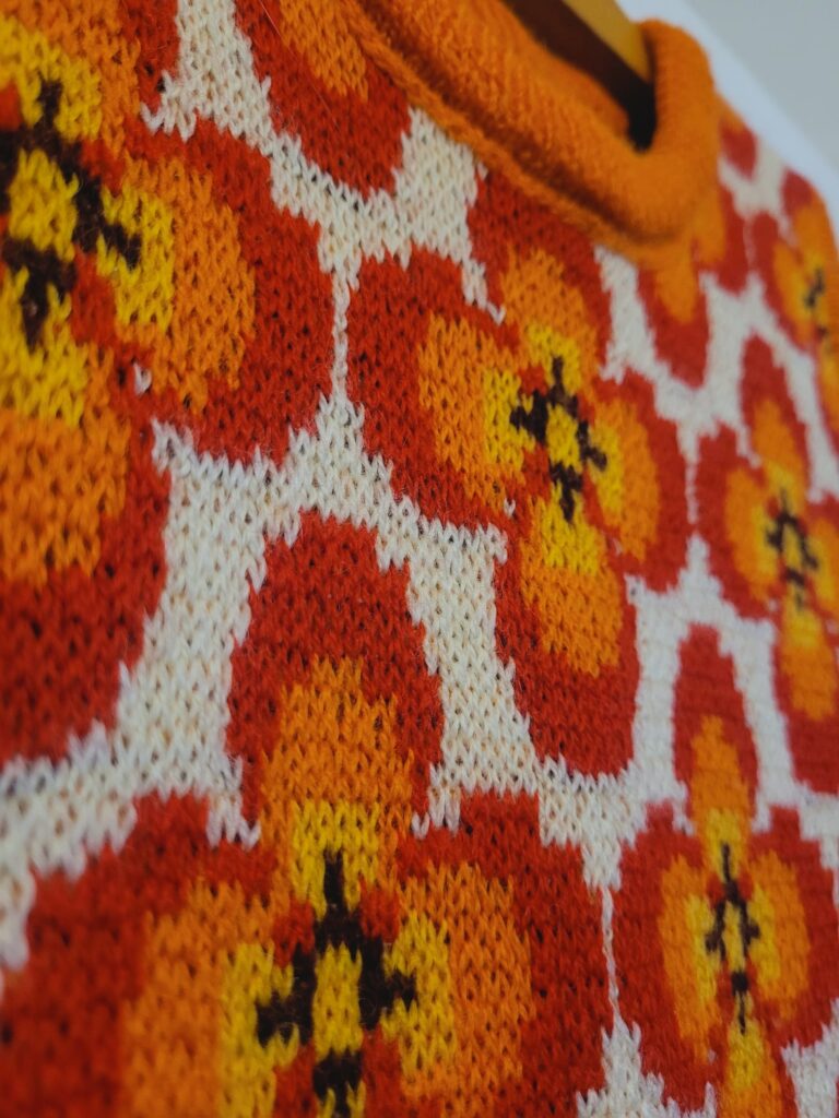 motif flora flok atelier tricot floral jacquard norvegien