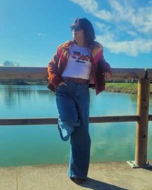 Veste Sedona personnalisée en coton et laine, version sans franges, corps marron